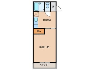 エブリワン西棟の物件間取画像